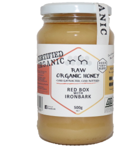 Organic Raw Honey – Red Box with Iron Bark 500g