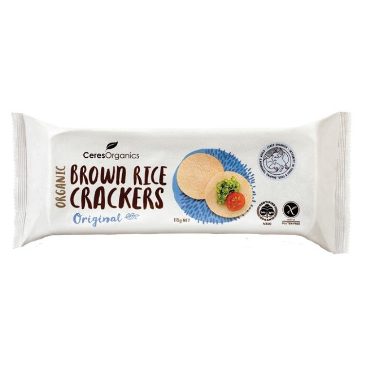 Ceres Organic Brown Rice Crackers Original 115g