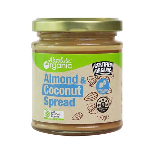 Absolute Organic Butter Almond/Coconut Spread 170g